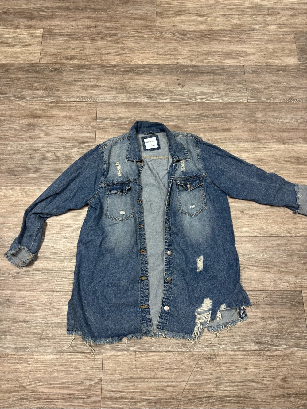 Highway Jeans Distressed Blue Denim Jacket